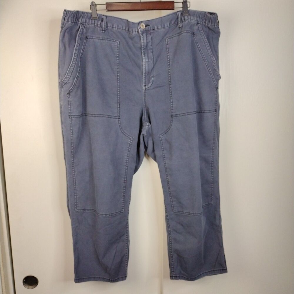 Anthropologie X Pilcro The Roamer Utility Pants Blue Plus Size 26W Carpenter